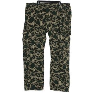 Vintage Frog Skin Duck Camo Baggy Cargo Pants 44 x 32 hunting 90s